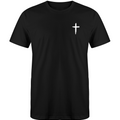 Black w/ White Distressed Cross